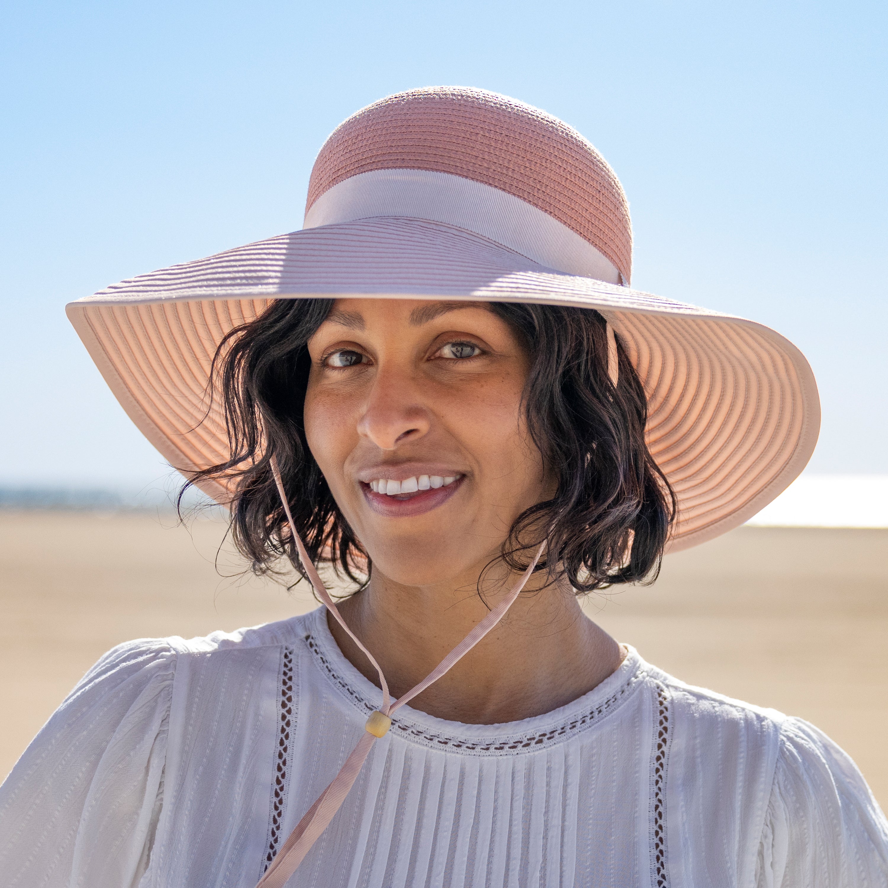ladies sunday dress hats JUNE'S YOUNG Women Church Hats Formal Dress Derby Hats Elegant Bucket Hats (Black/white) Vintage 1920s Sunday Best Dress Hat with Feather & Floral Chiffon