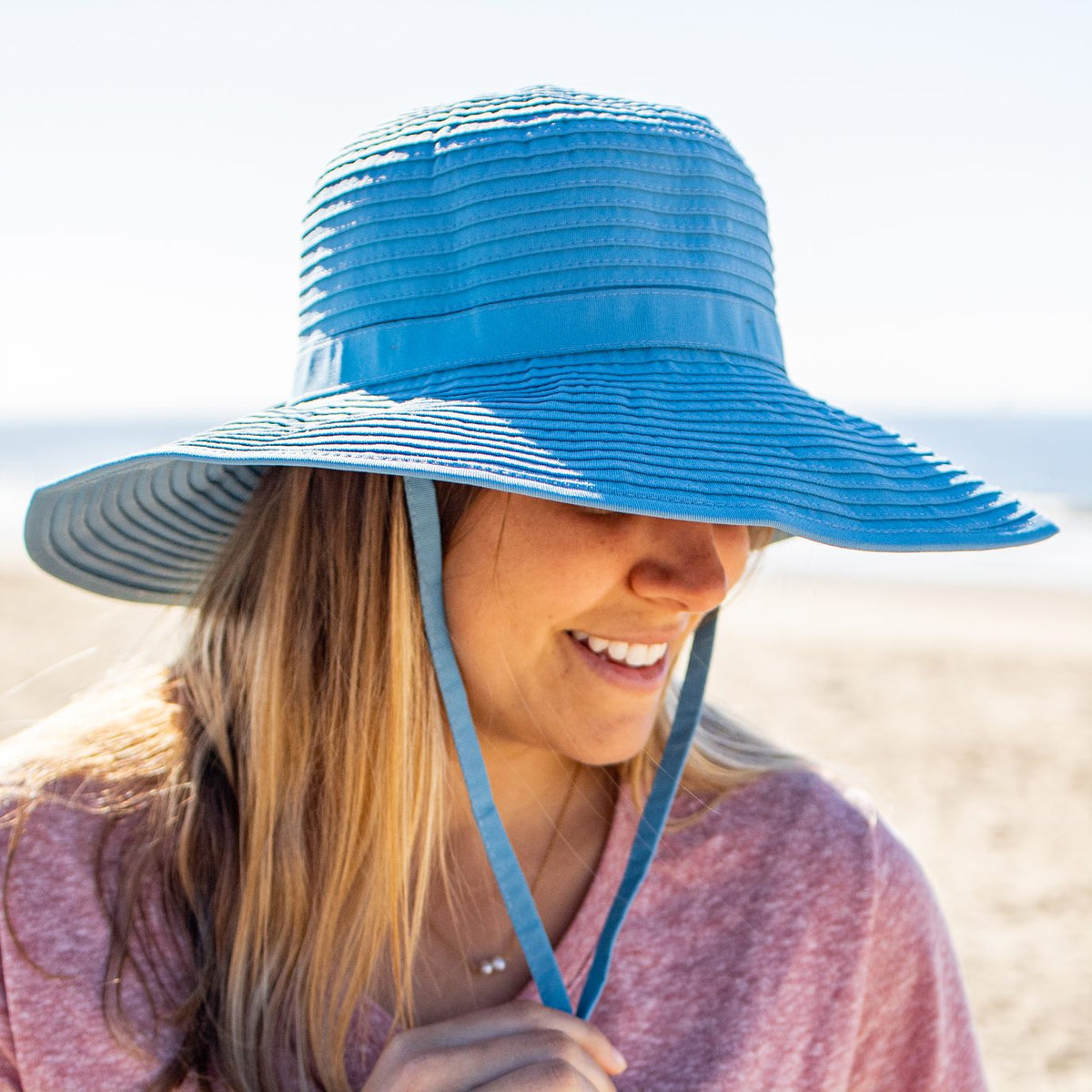 Cute Summer Ladies Sunshade Hat With Bow Knot Outdoor Beach Sunshade Hat