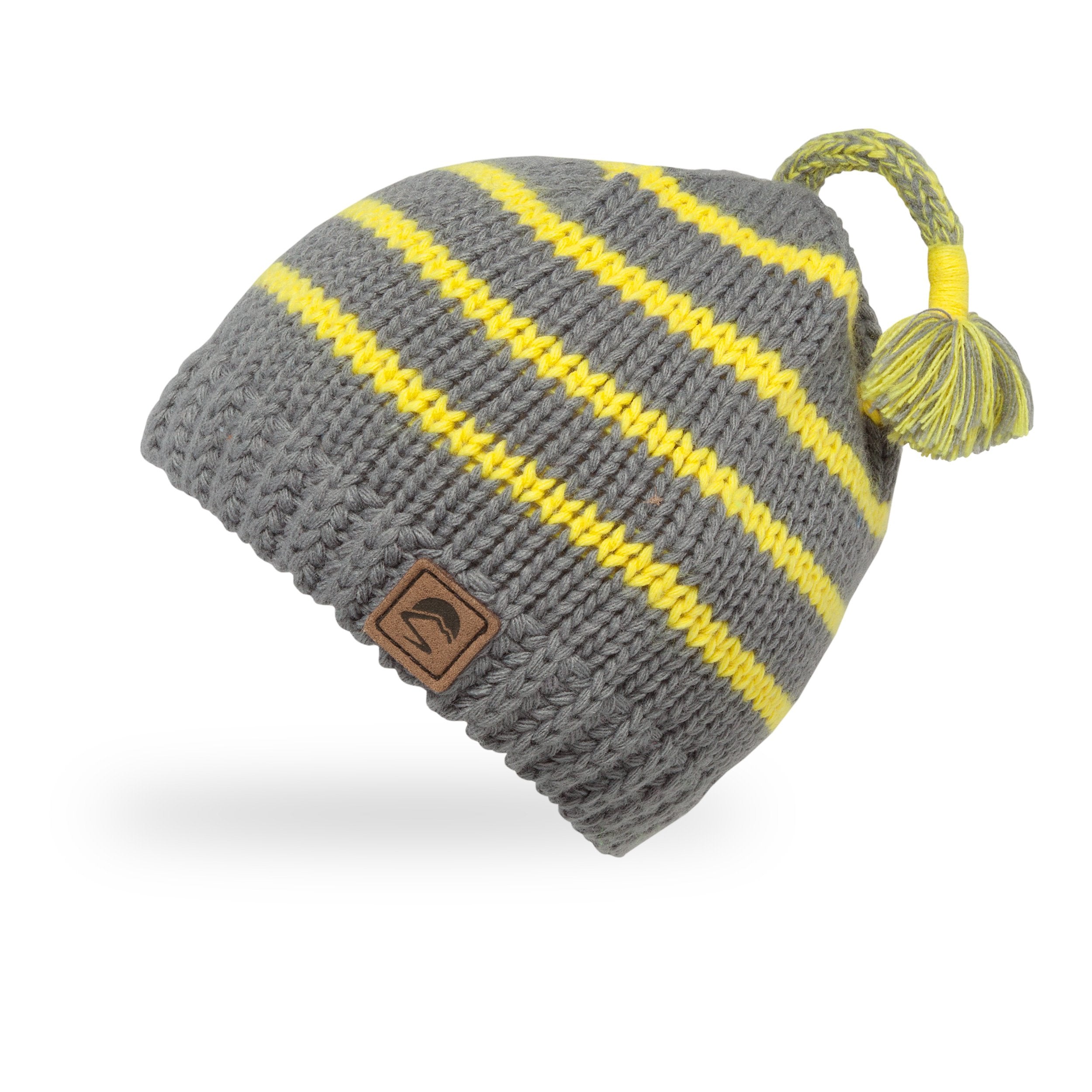 infant frosty stripe beanie canary front fw20 2500px