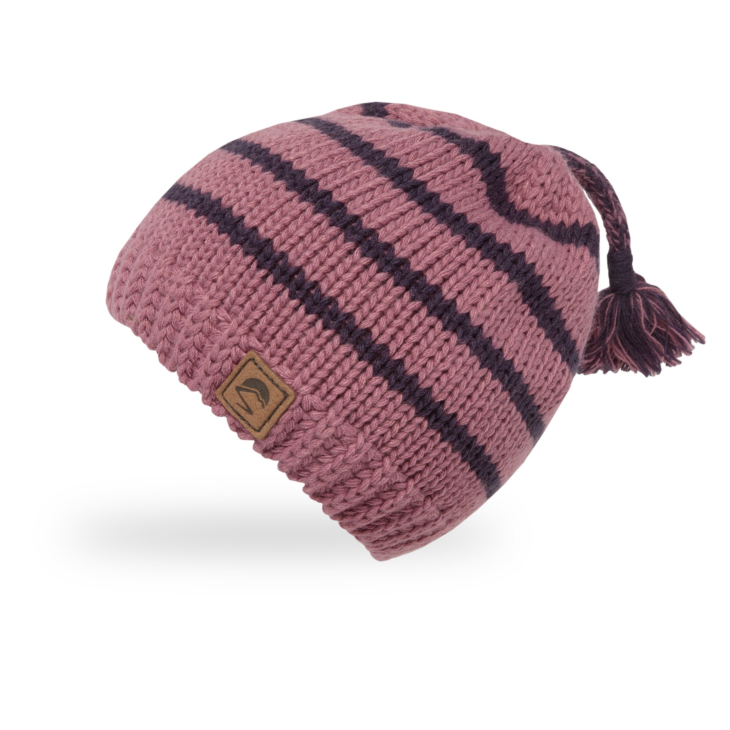 infant frosty stripe beanie rosewood front fw20 2500px