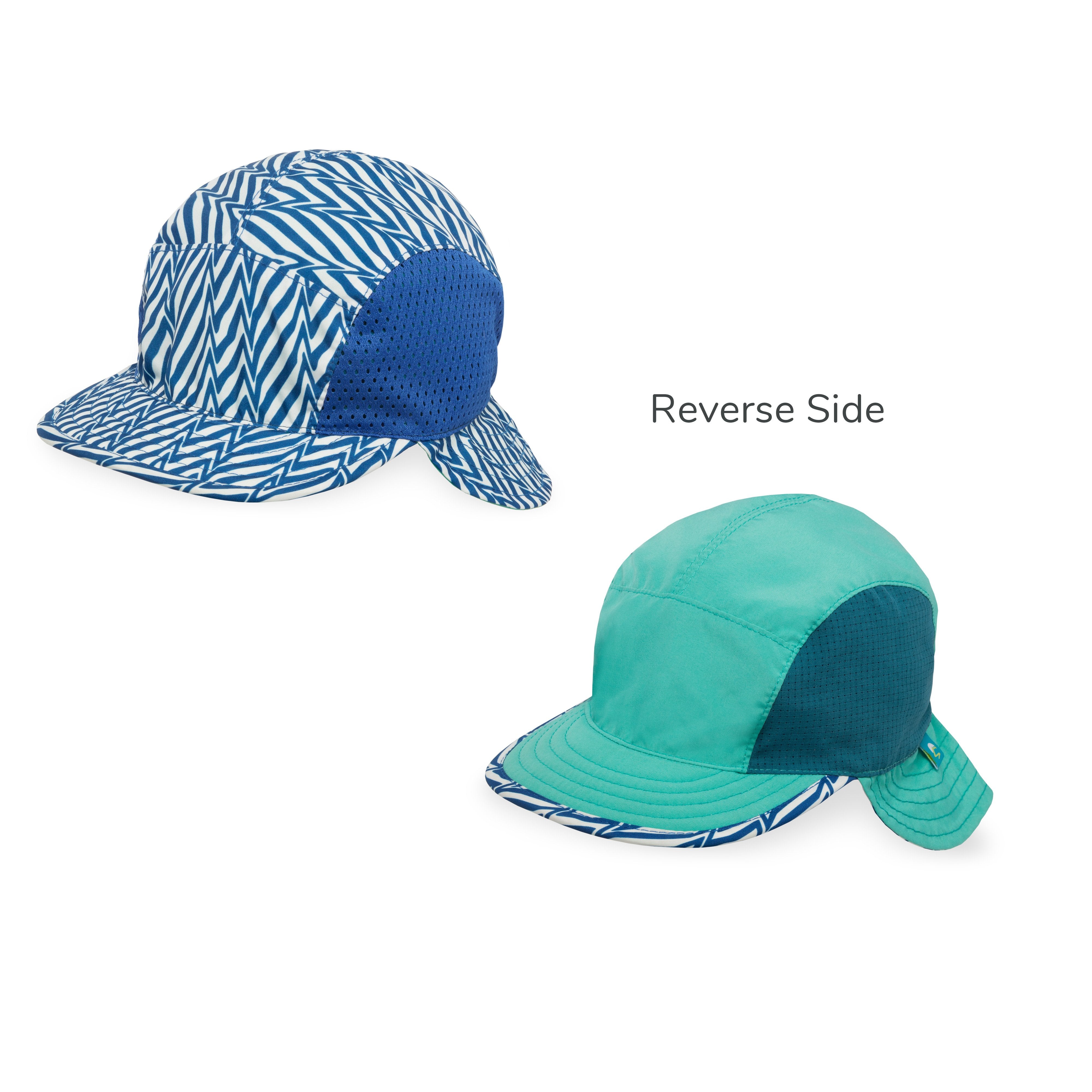 infant sunflip cap blue electric stripe sea spray front ss20 combo